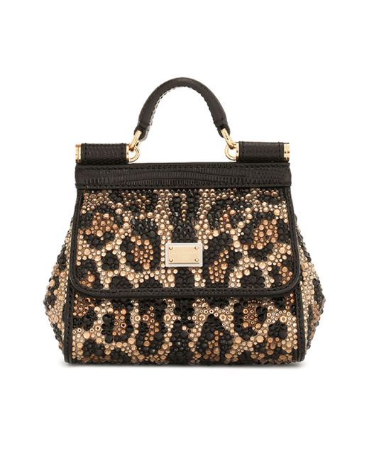 Dolce & Gabbana Black Mini Sicily Handbag