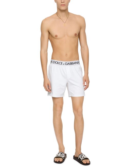 Dolce & Gabbana White Two-Way Stretch Cotton Boxer Shorts for men