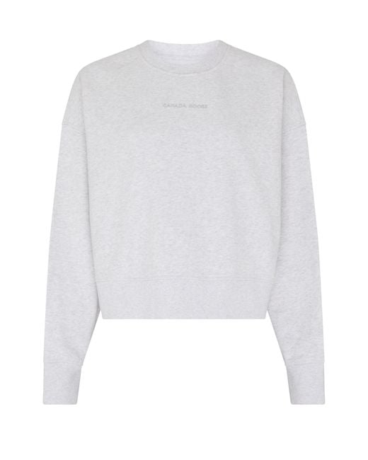 Canada Goose White Muskoka Relaxed Crewneck