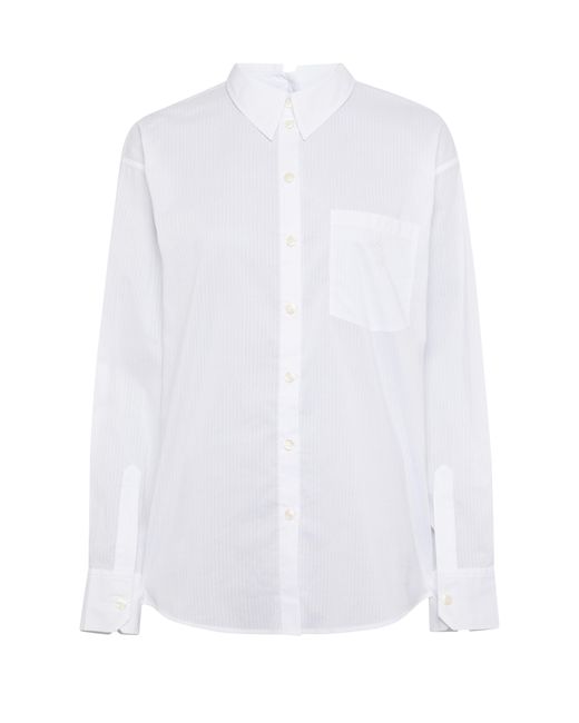 Acne White Saffron Fancy Stripe Long Sleeve Shirt