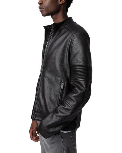 Zadig & Voltaire Lean Leather Jacket in Black for Men | Lyst