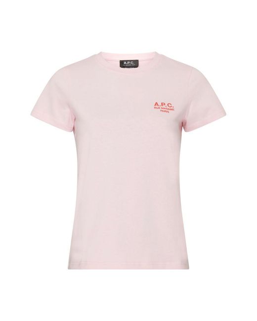 A.P.C. Pink Denis Logo T-Shirt