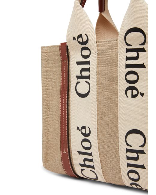 Chloé Natural Small Woody Tote Bag