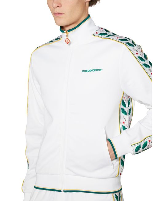 Casablancabrand White Laurel Track Jacket for men