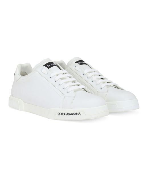 Dolce & Gabbana Sneakers Portofino aus Kalbsleder in White für Herren