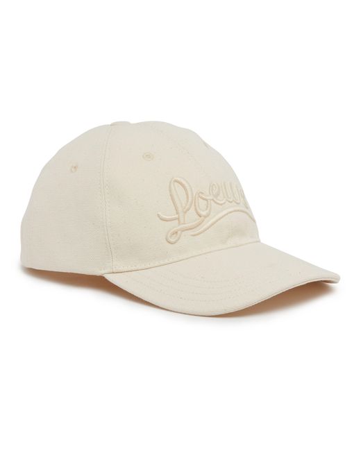 Loewe White Cap With Embroidered Logo for men