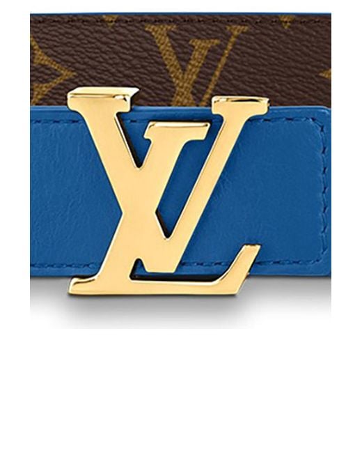 Louis Vuitton Lv Escale Lv Initiales 30mm Reversible Belt in Blue