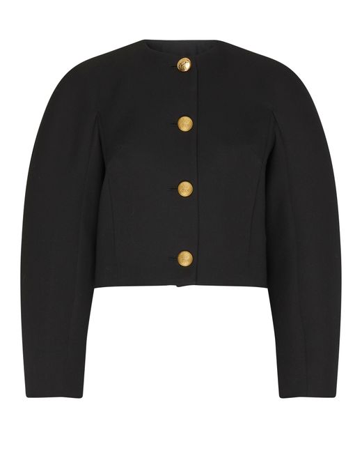 Alexander McQueen Black Cocoon Sleeve Military Jacket