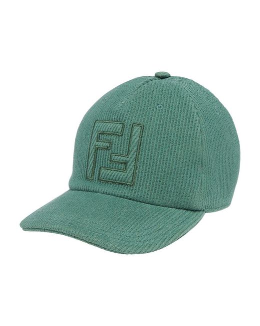 Fendi Green Baseball Cap for men
