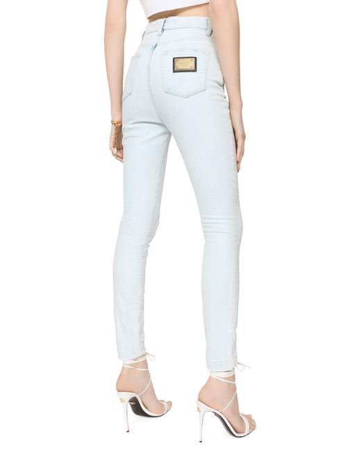 Dolce & Gabbana White Light Denim Grace Jeans