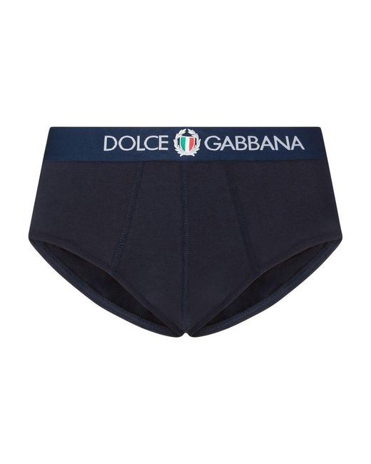 Dolce & Gabbana Blue Two-Way-Stretch Jersey Briefs for men