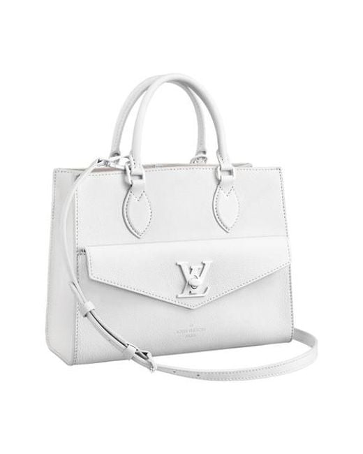 Louis Vuitton, Bags, Louis Vuitton Lockme Pm Soft White Calfskin Leather  Tote