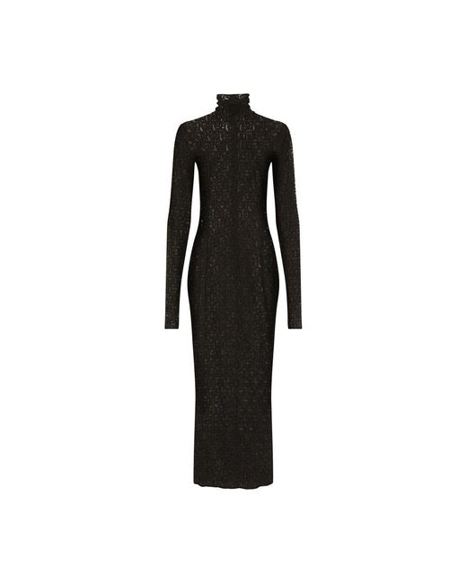 Dolce & Gabbana Black Tulle Calf-length Dress