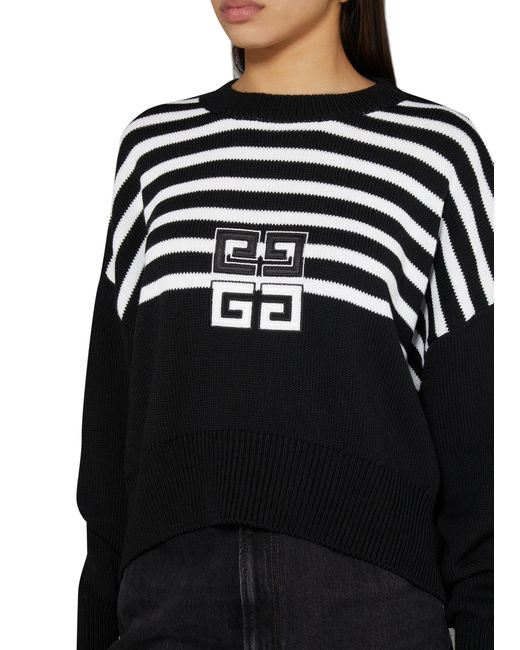 Givenchy Black 4g Cropped Sweater