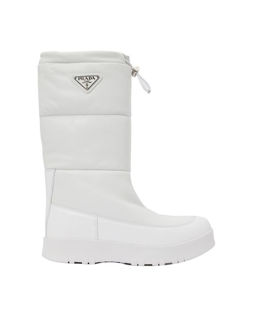 prada white snow boots
