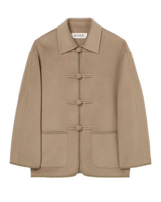 Rohe Natural Double-Faced Wool Jacket With Pankou Fastening