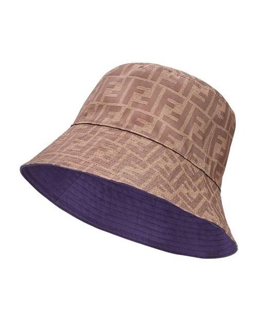 Fendi Purple Fisherman-style Hat for men