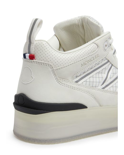 Moncler White Pivot Sneakers for men