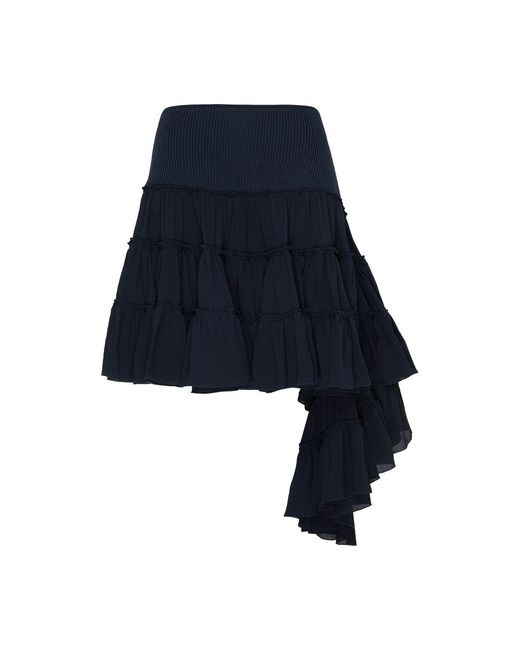Loewe Blue Ruffled Skirt