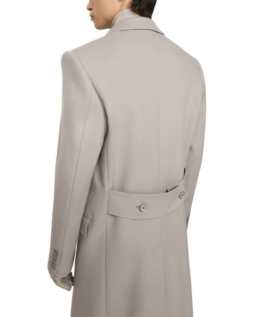 Dolce & Gabbana Multicolor Single-breasted Cashmere Coat for men