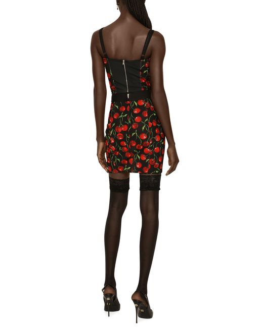 Dolce & Gabbana Red Short Marquisette Skirt
