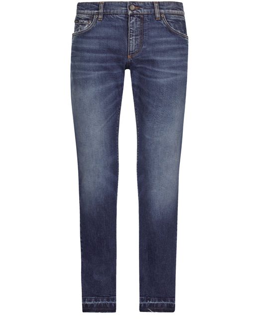 Dolce & Gabbana Slim-Fit-Jeans aus Stretchdenim in Washed-Optik in Blue für Herren