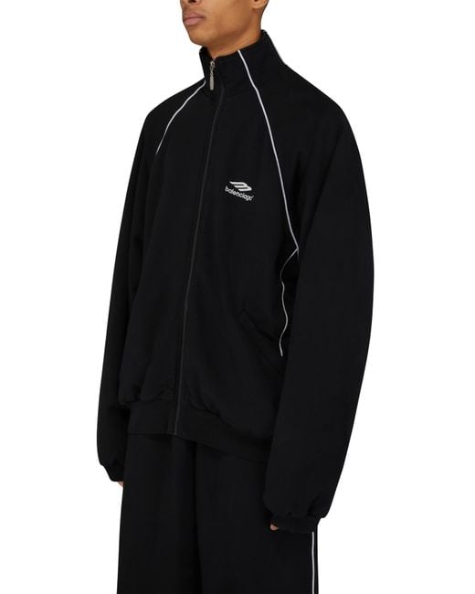 Balenciaga 3b Sports Icon Tracksuit Jacket in Black for Men | Lyst