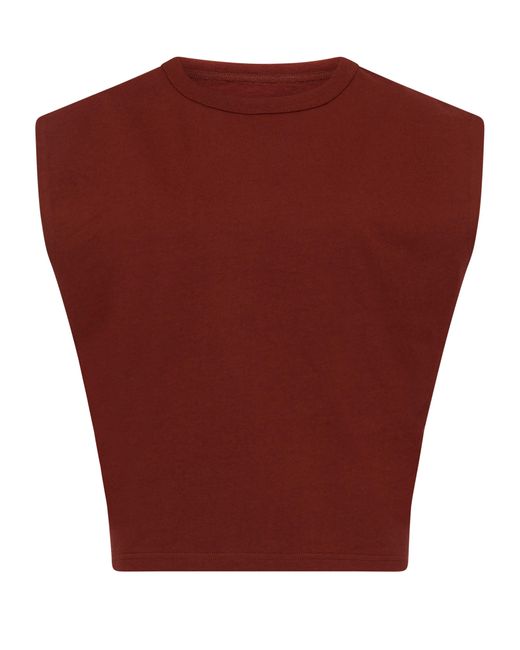 Lemaire Red Sleeveless T-shirt