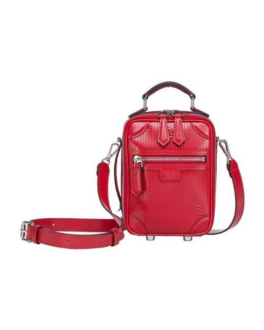 red leather bag men