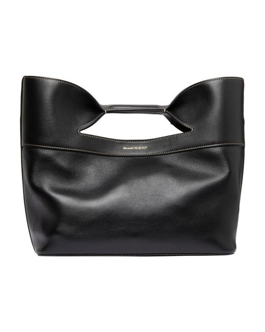 Alexander McQueen Black The Bow Small Bag