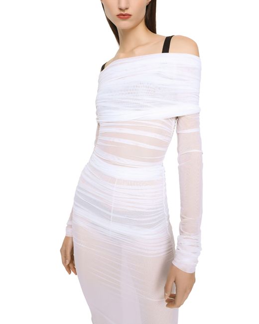 Dolce & Gabbana White Corset Bustier Dress