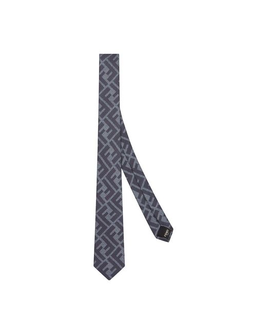 Fendi Blue Silk Tie for men