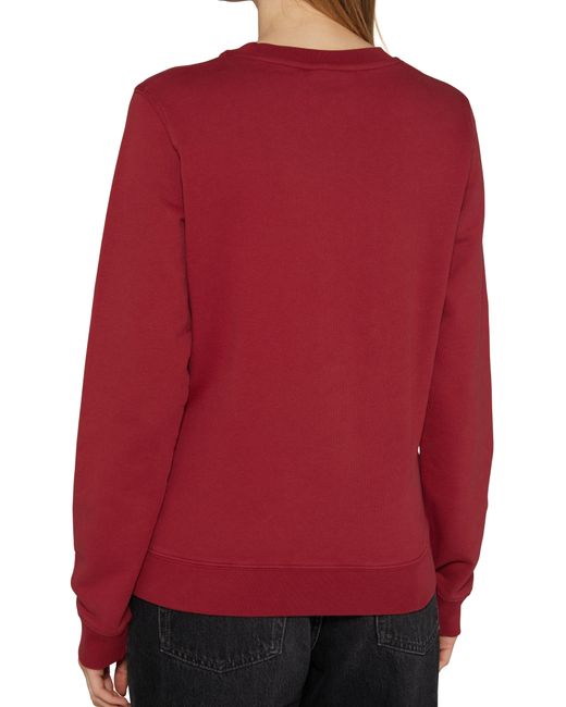 Maison Kitsuné Red Sweatshirt mit Patch Fox Head