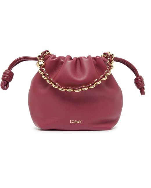 Loewe Red Flamenco Mini-Tasche Aus Leder