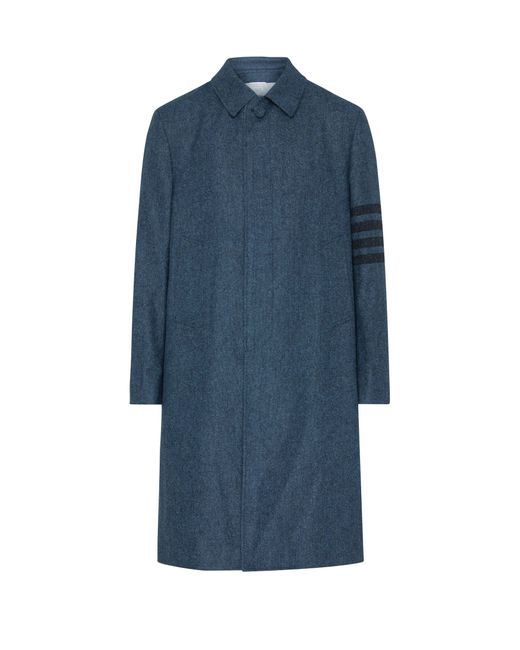 Thom Browne Blue Longline Coat for men