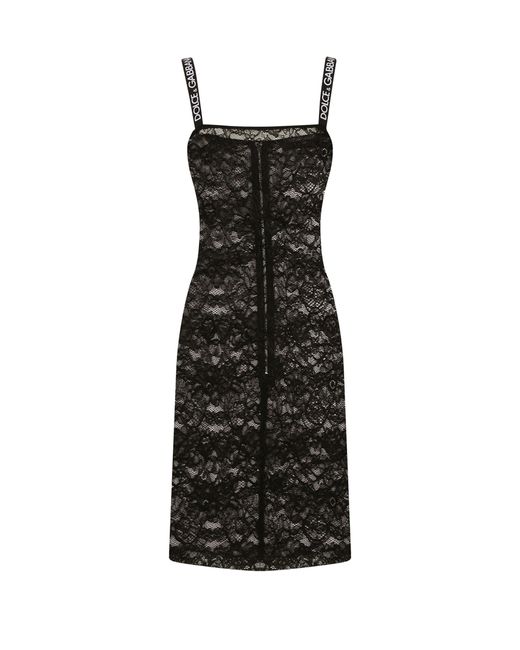 Dolce & Gabbana Black Short Lace Dress