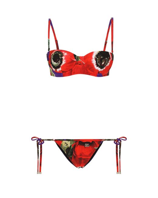 Dolce & Gabbana Red Triangle Bikini