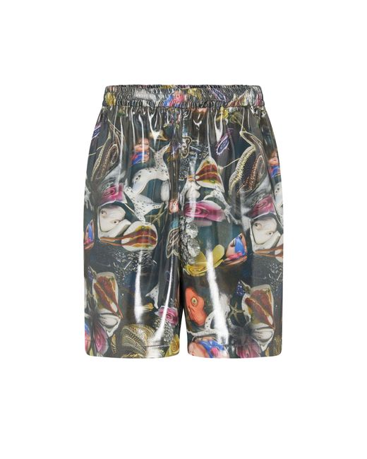 Acne Gray Printed Shorts for men