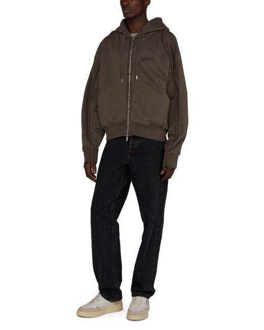 Jacquemus Brown The Zip-up Camargue Sweater for men