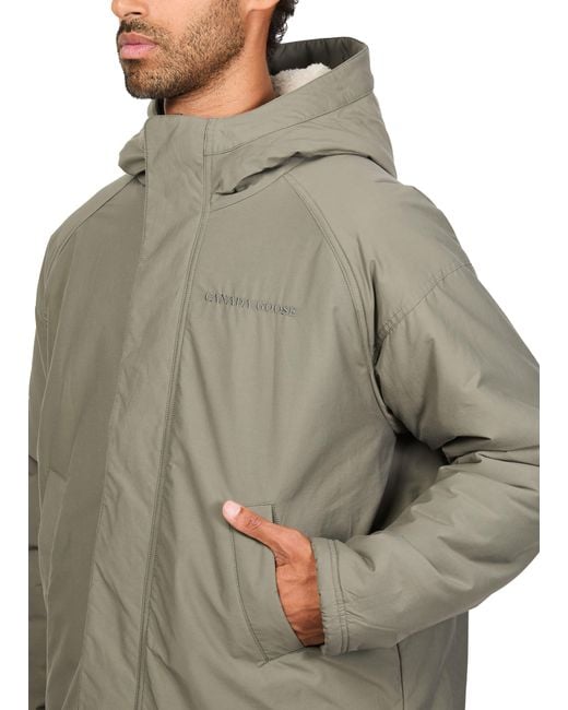 Canada Goose Green Alberni Reversible Fleece Aviator Jacket for men