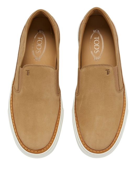 Tod's Natural Cassetta Casual Slip-Ons for men