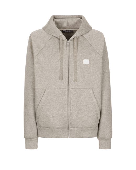 Dolce & Gabbana Gray Zip-up Hoodie With Tag for men