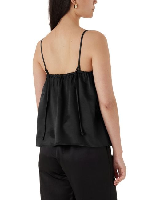 Soft Goat Black Wool And Silk Singlet