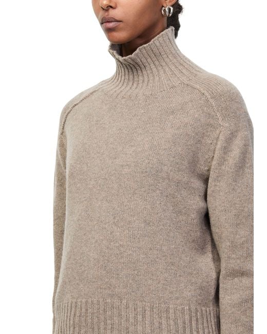 Bompard Gray Pullover Aus Kaschmir Mit Hohem Kragen
