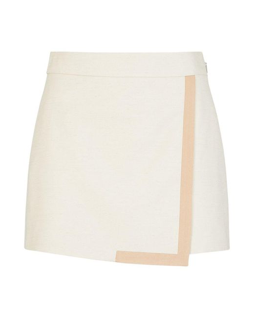Fendi White High-Waisted Mini Skirt