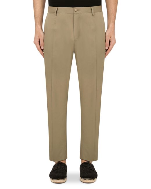 Dolce & Gabbana Natural Wool And Silk Pants for men