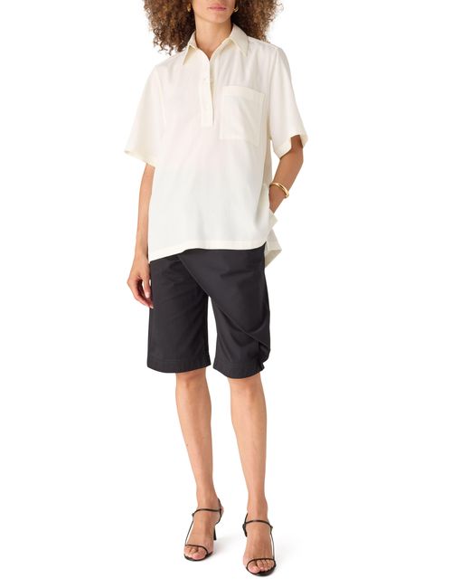 Polo Fluide Totême en coloris White