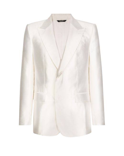 Dolce & Gabbana White Single-breasted Jacket for men