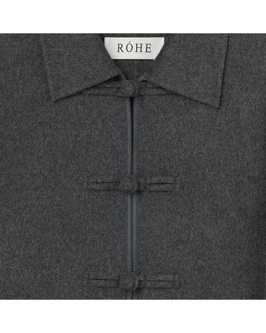 Rohe Gray Double-Faced Mandarin Jacket
