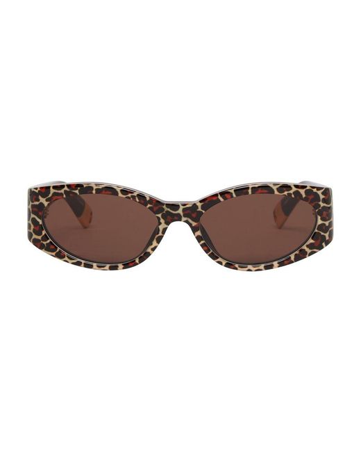 Linda Farrow Brown Ovalo Sunglasses for men